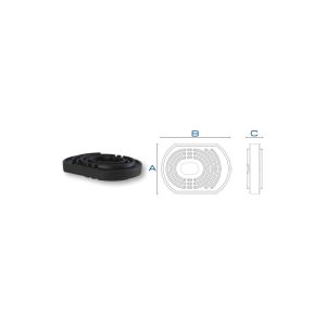 Tecnogas antivibracijski podstavki univerzalni 40 x 56 x 10 mm - 4 kosi - slika 2
