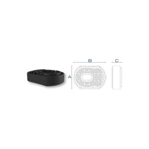 Tecnogas antivibracijski podstavki univerzalni 40 x 56 x 15 mm - 4 kosi - slika 2