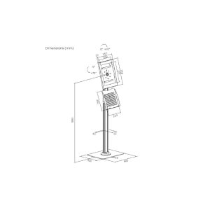 Maclean MC-924 B Talno stojalo za tablico 12,4"–13", črno - slika 7