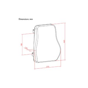 ProMedix PR-214 ledvena blazina 44x37 cm, črna - slika 6